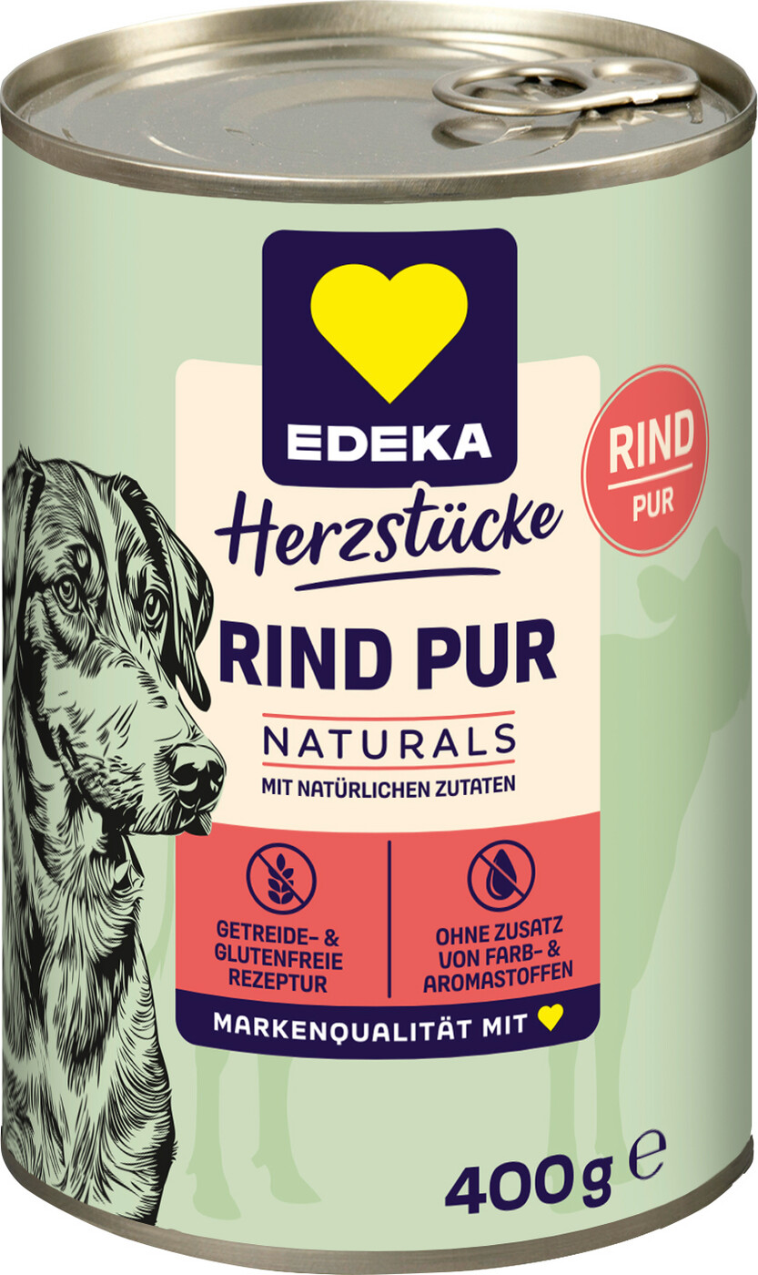 EDEKA Herzstücke Naturals Rind pur Hundefutter 400G