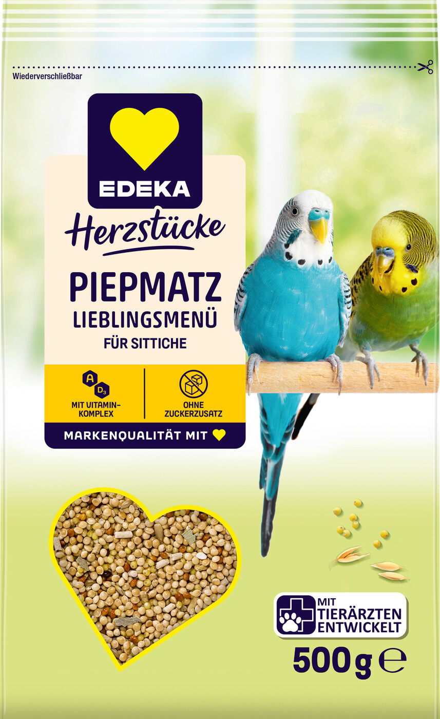 EDEKA Herzstücke Piepmatz Lieblingsmenü für Sittiche 500G