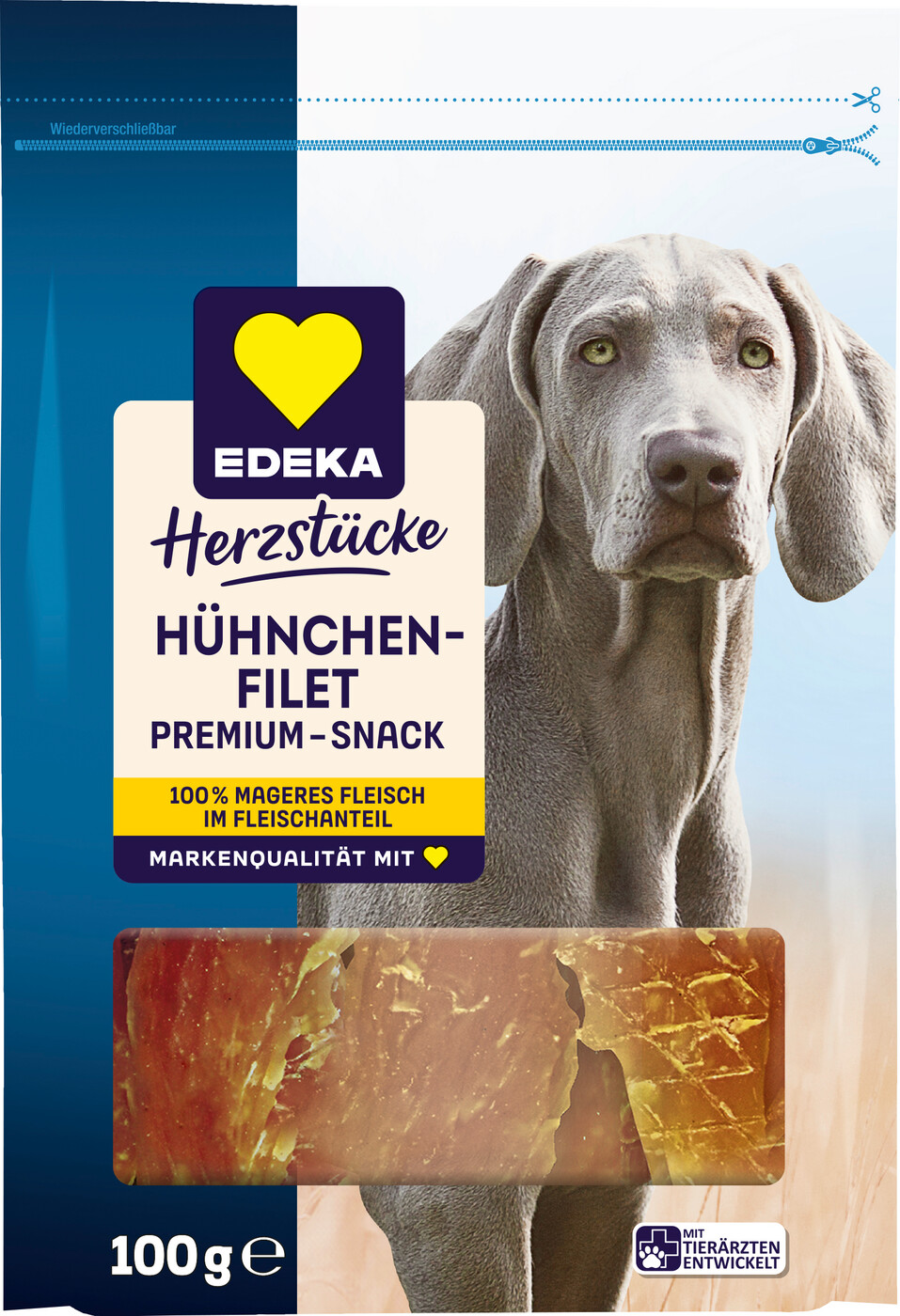 EDEKA Herzstücke Hühnchenfilet Premium-Snack 100G