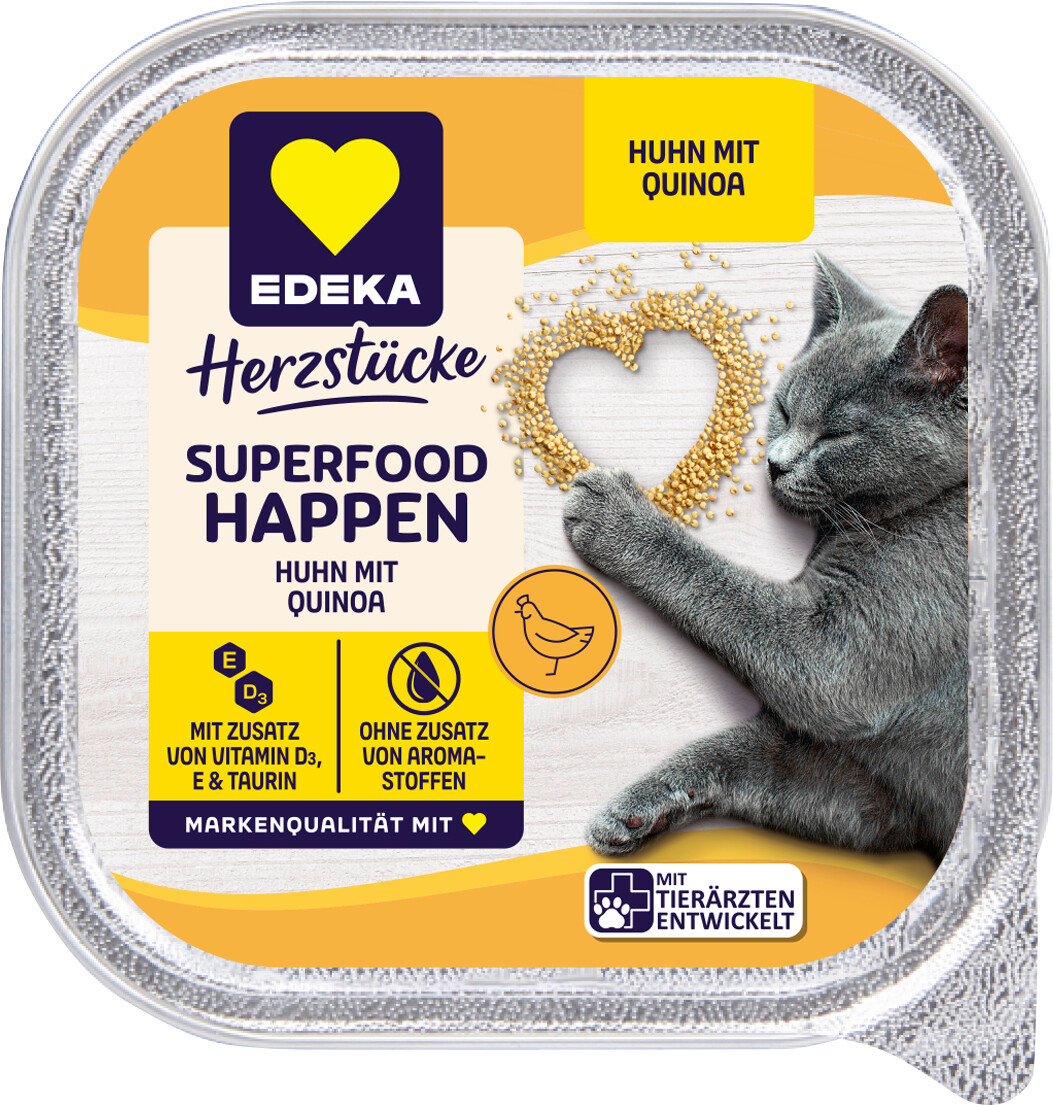 EDEKA Herzstücke Superfood Happen Huhn mit Quinoa 100G