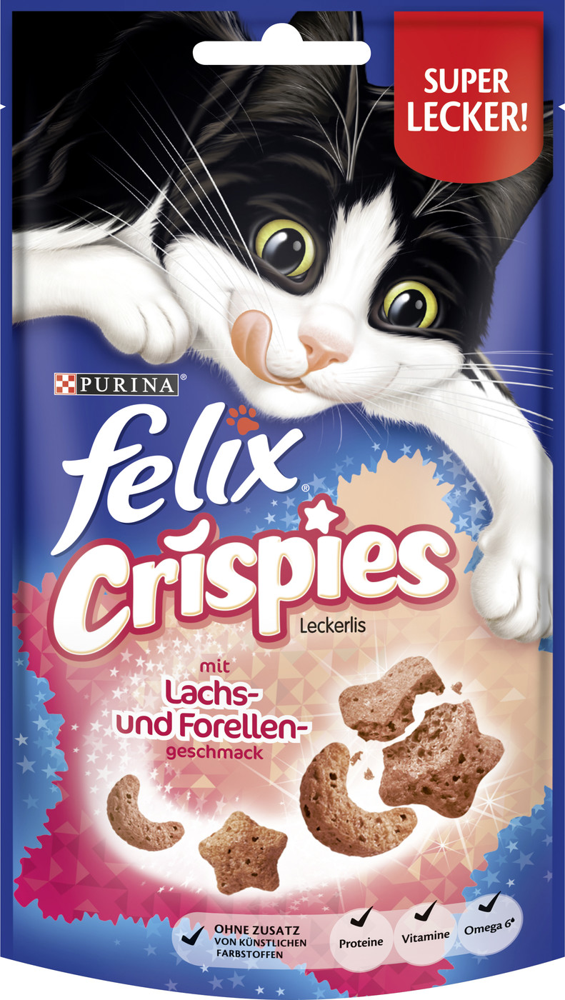 Felix Crispies Leckerlis mit Lachs- und Forellengeschmack 45G