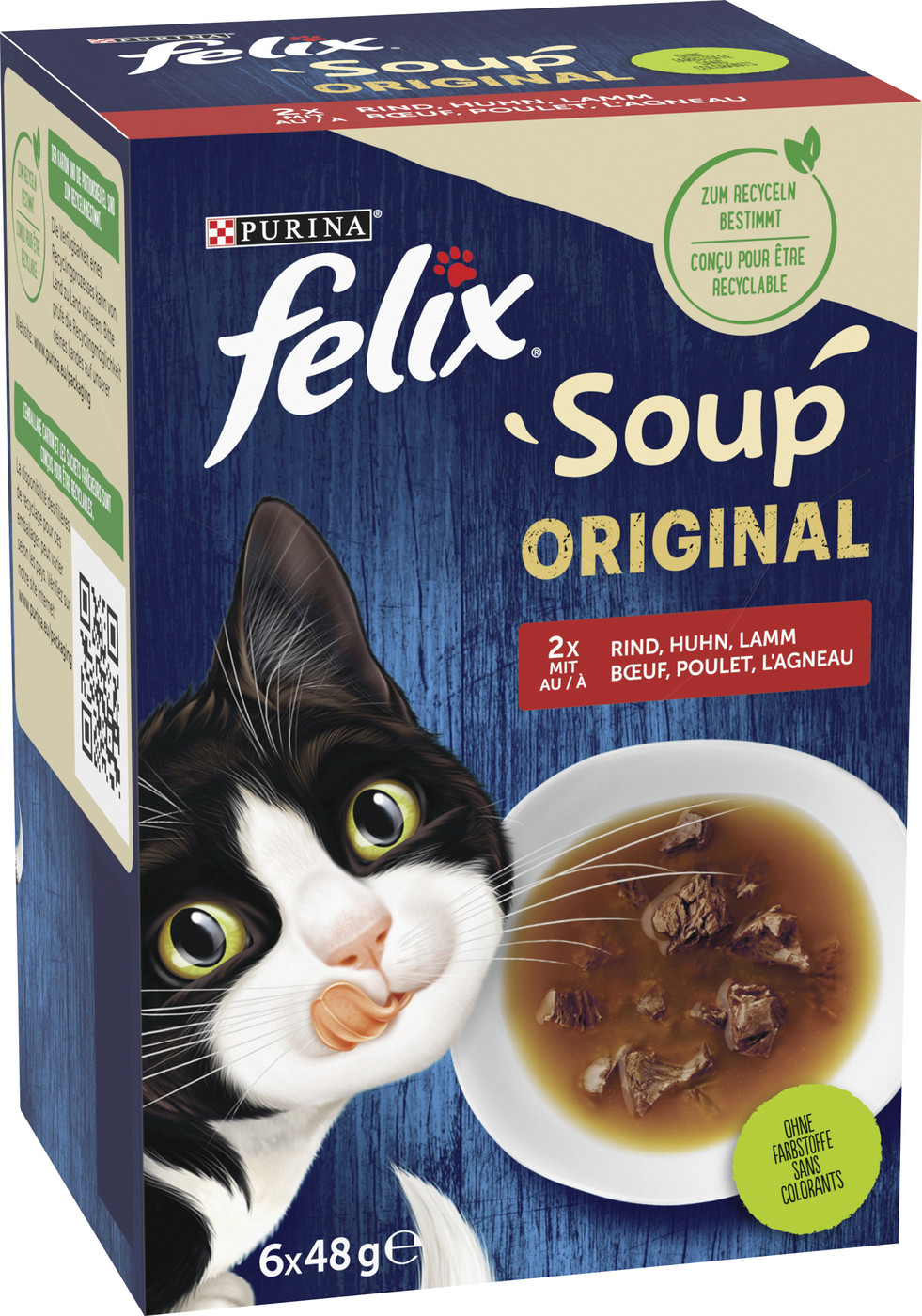 Felix Soup Original Rind, Huhn, Lamm 6x48g