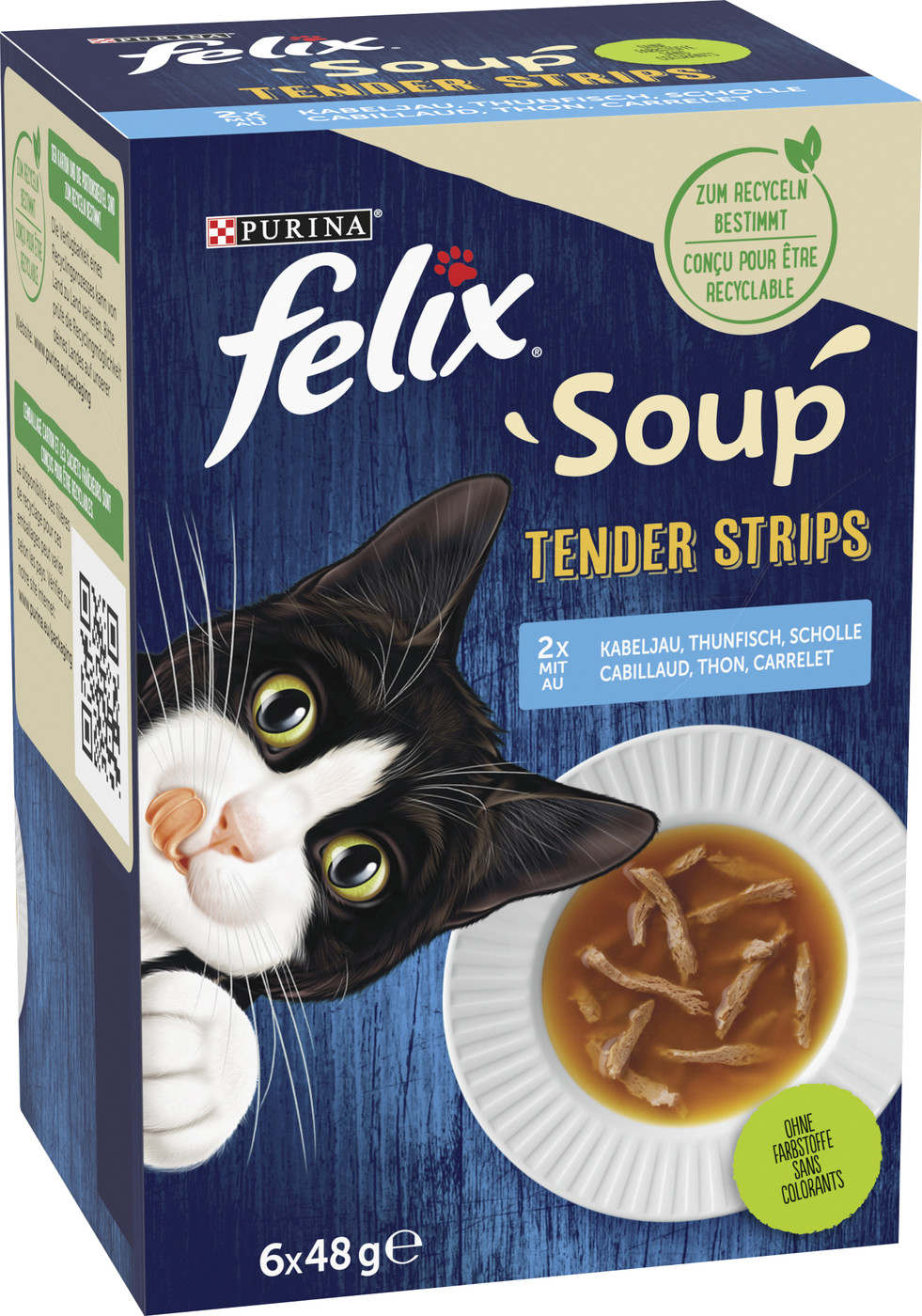 Felix Soup Tender Strips Wasser 6x48G