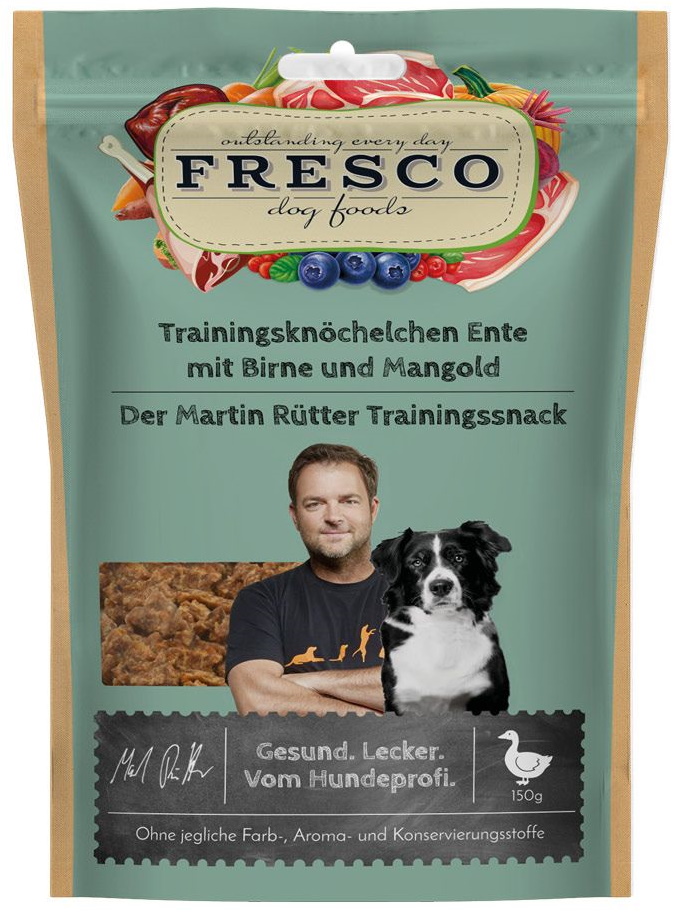 Fresco Trainingsknöchelchen Ente mit Birne und Mangold 150G