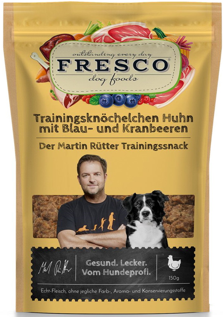 Fresco Trainingsknöchelchen Huhn mit Blau- und Kranbeeren 150G