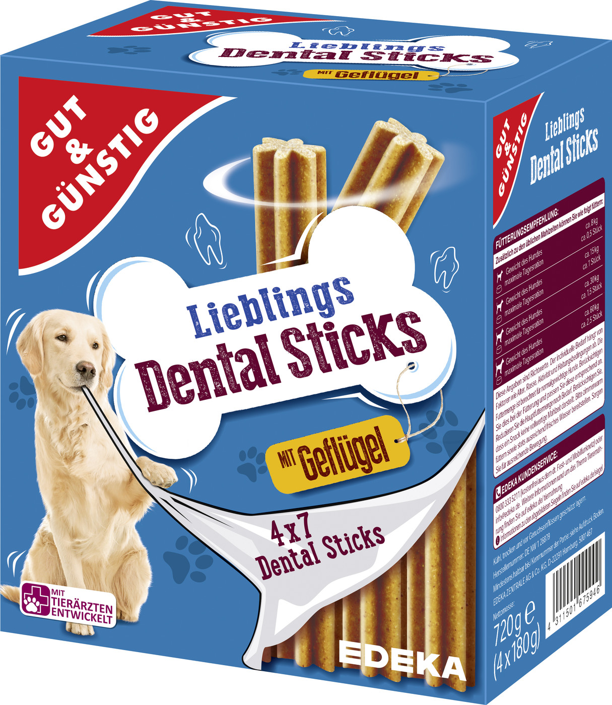 Gut & Günstig Dental Sticks Multipack 4ST 720G