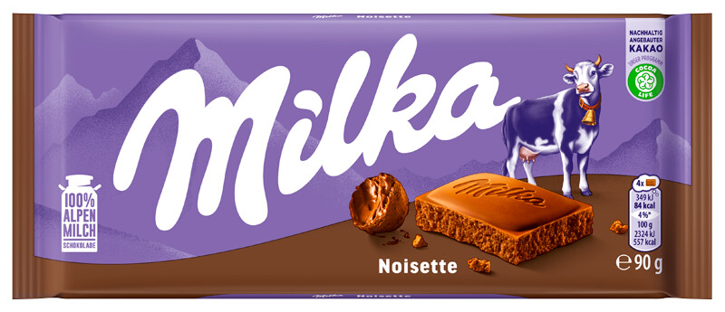 Milka Tafelschokolade Noisette, 90g