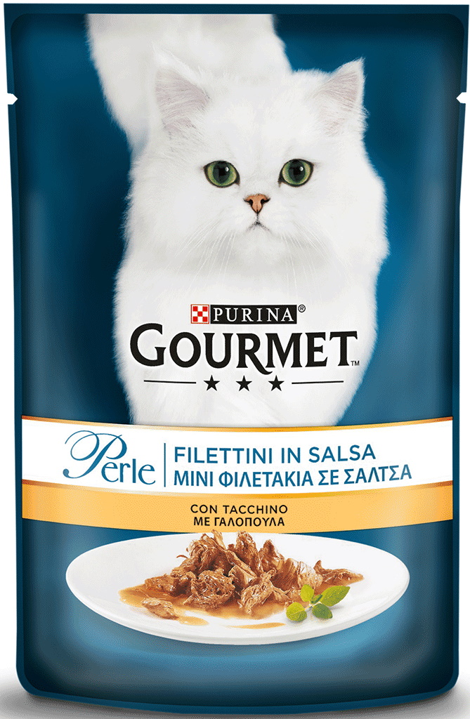 Purina Gourmet Perle Erlesene Streifen in Sauce mit Truthahn 85G