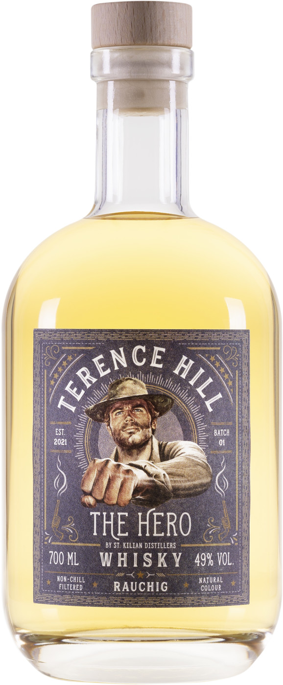 Terence Hill Whisky The Hero rauchig (49 % Vol., 0,7 Liter)