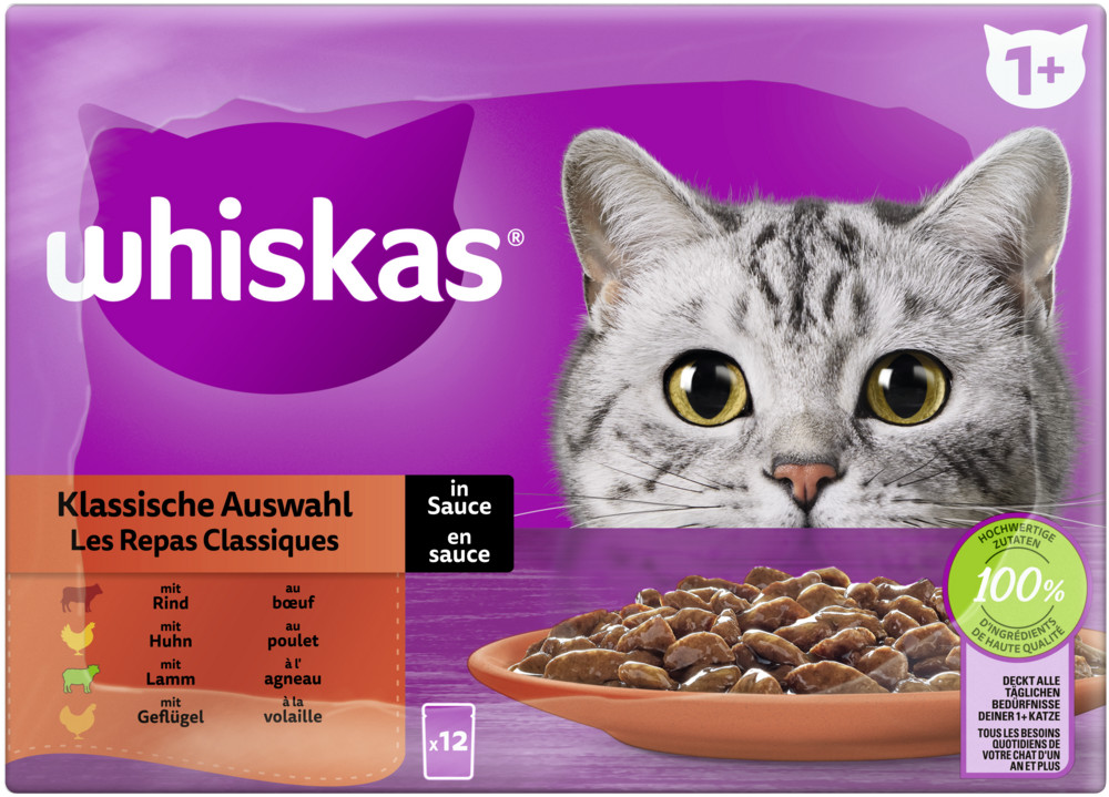 Whiskas Klassische Auswahl in Sauce 12x 85G